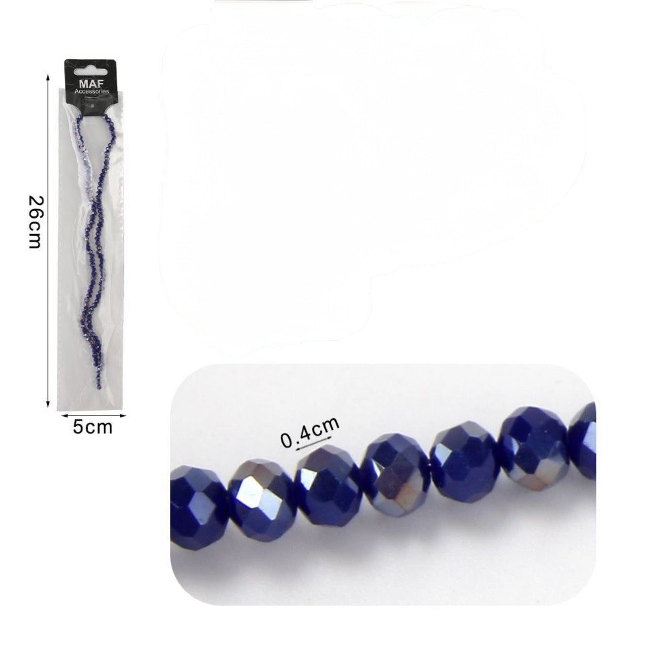 Cristalli in vetro 4mm blu AB