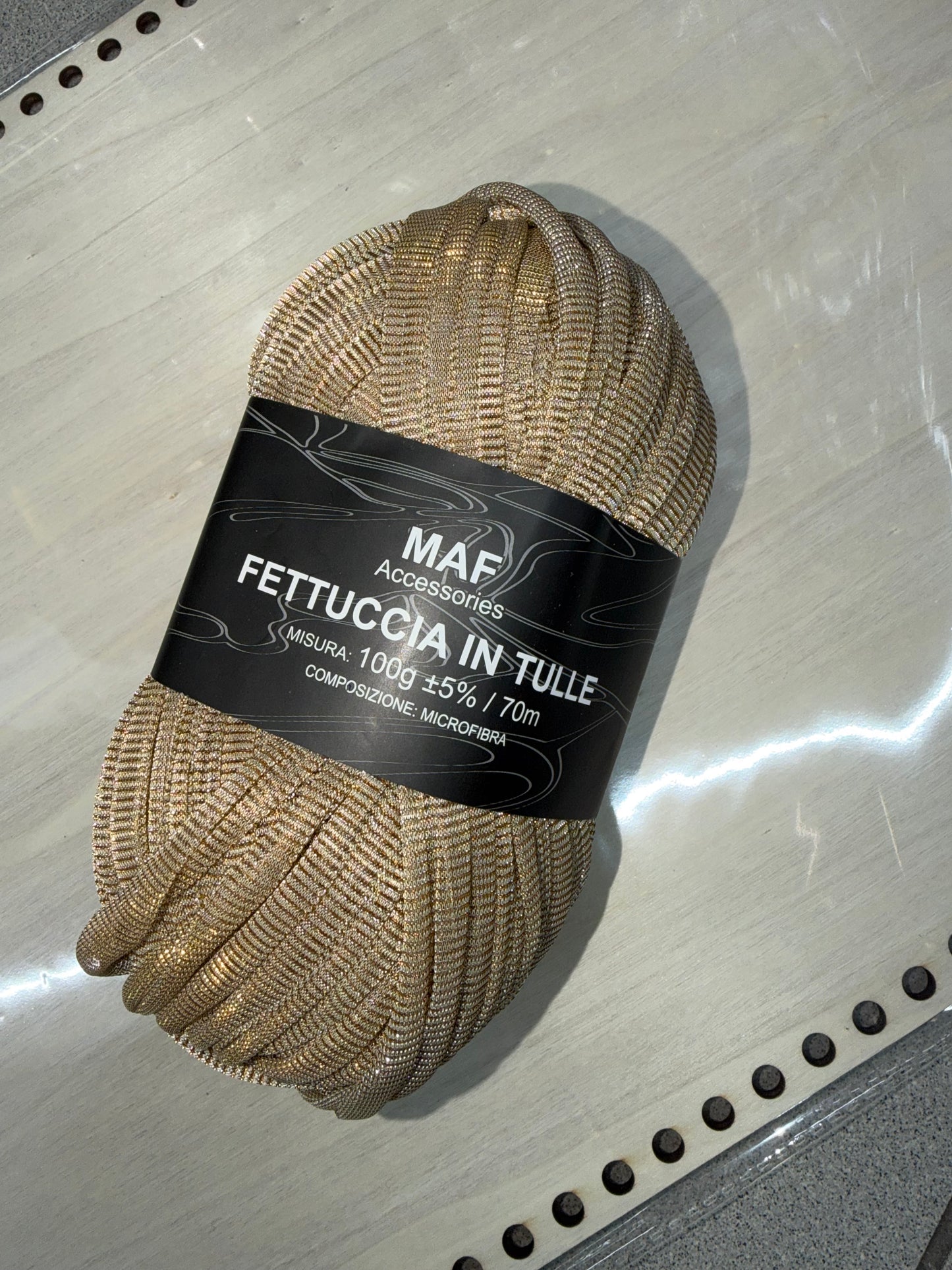 Fettuccia tulle lurex