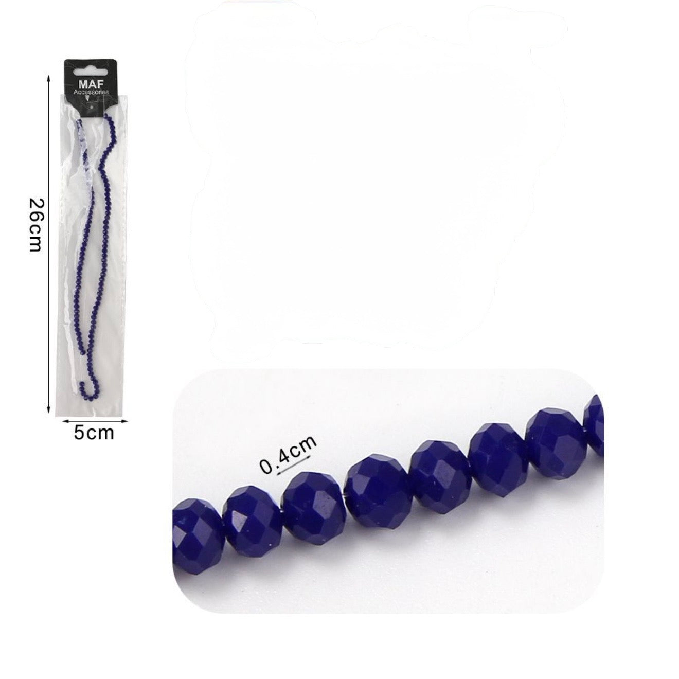 Cristalli in vetro 4mm blu
