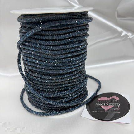 Cordino strass 50metri blu notte