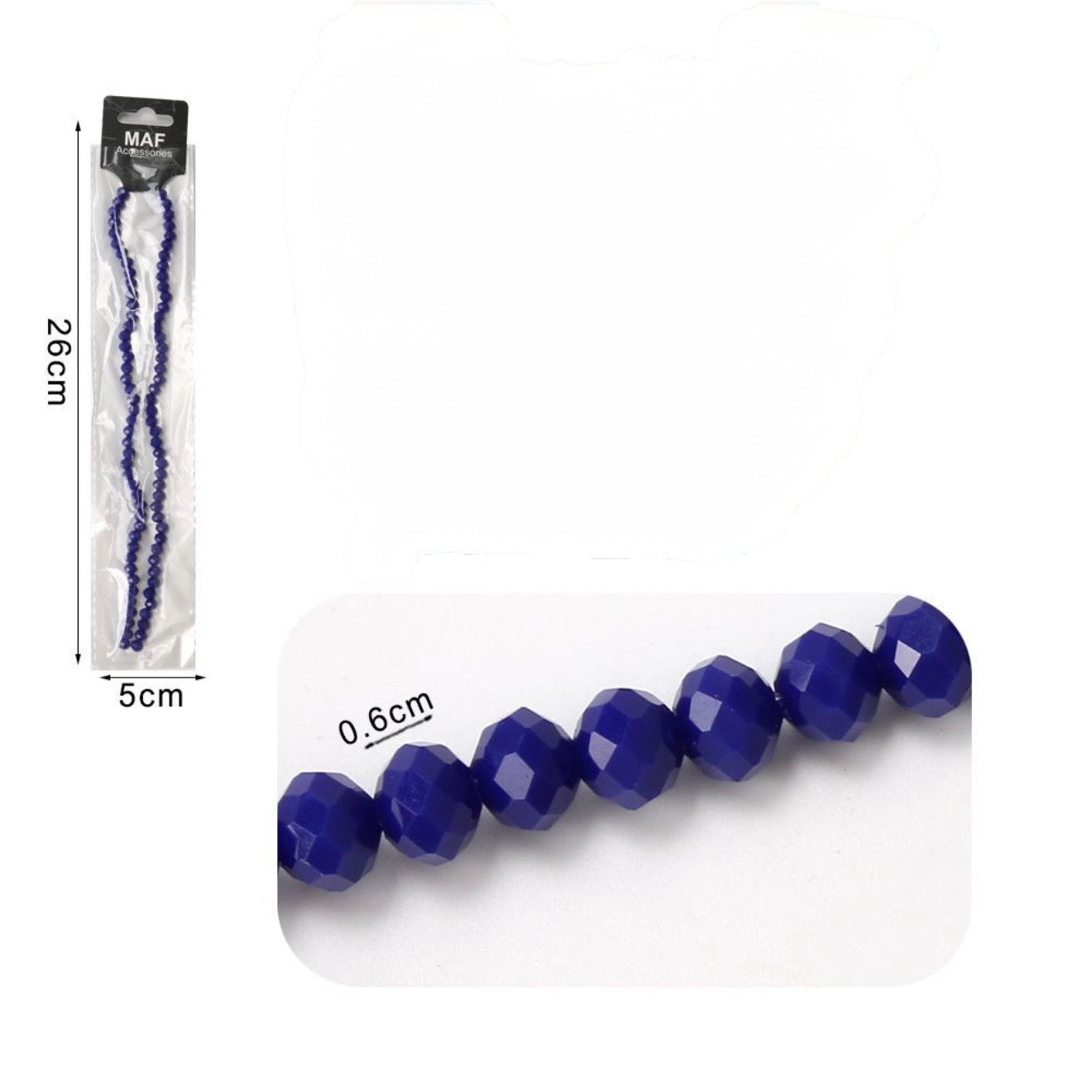 Cristalli di vetro 6mm blu