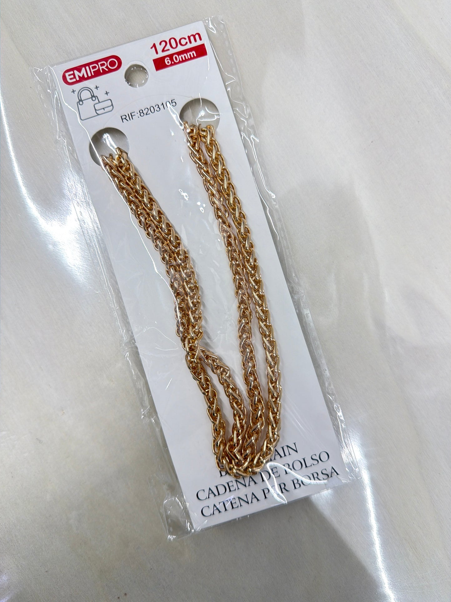 Catenella 120cm con moschettoni