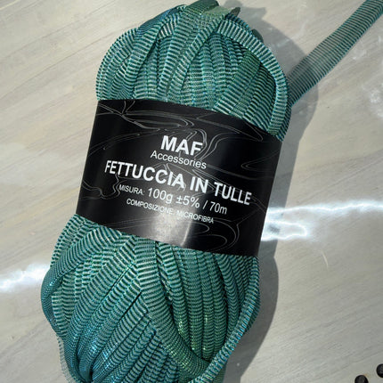 Fettuccia tulle lurex