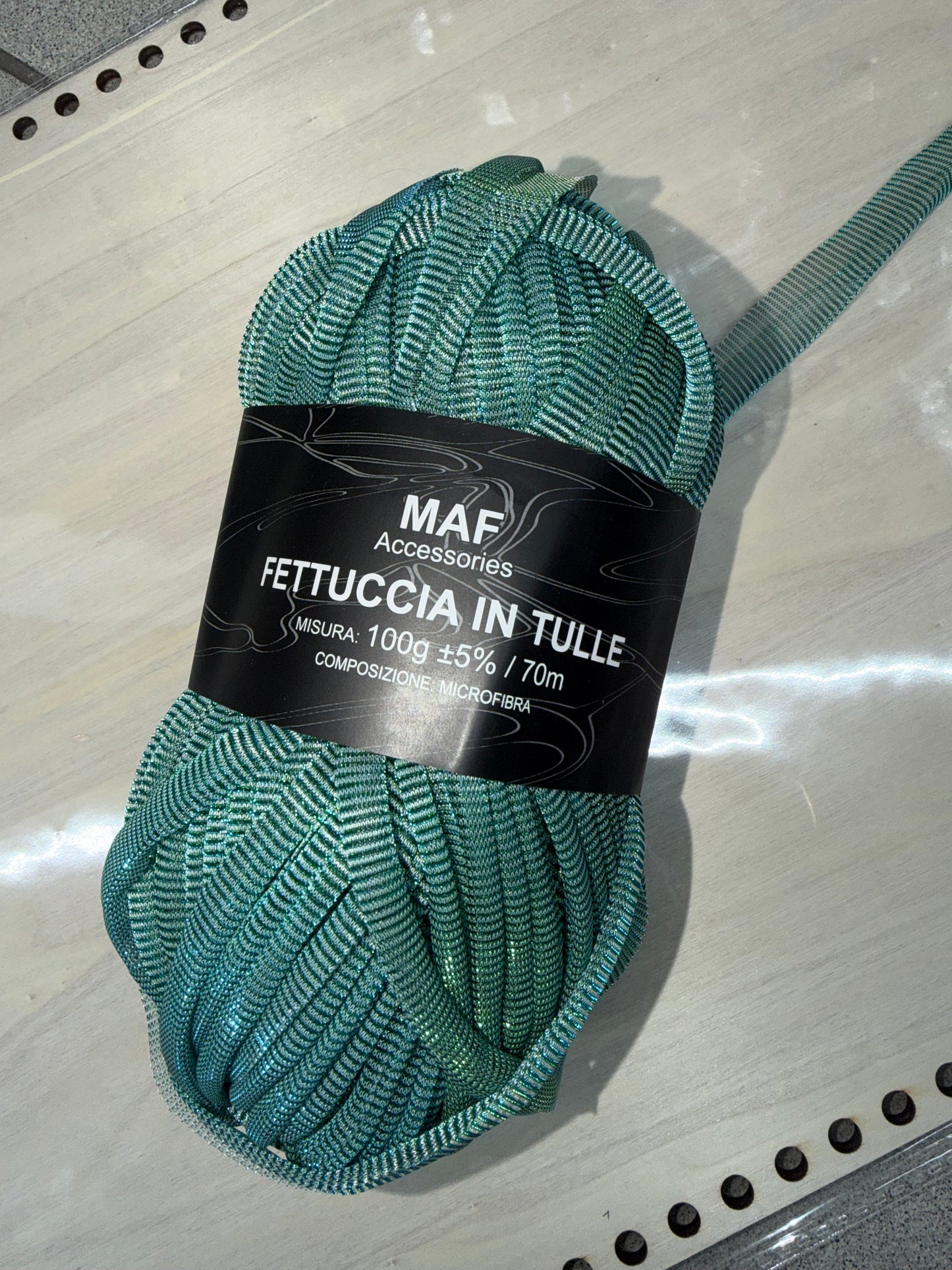 Fettuccia tulle lurex