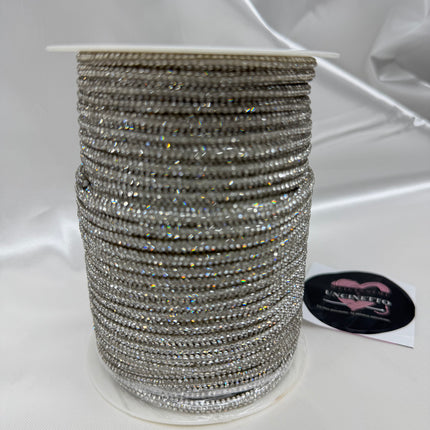 Cordino strass 50metri argento
