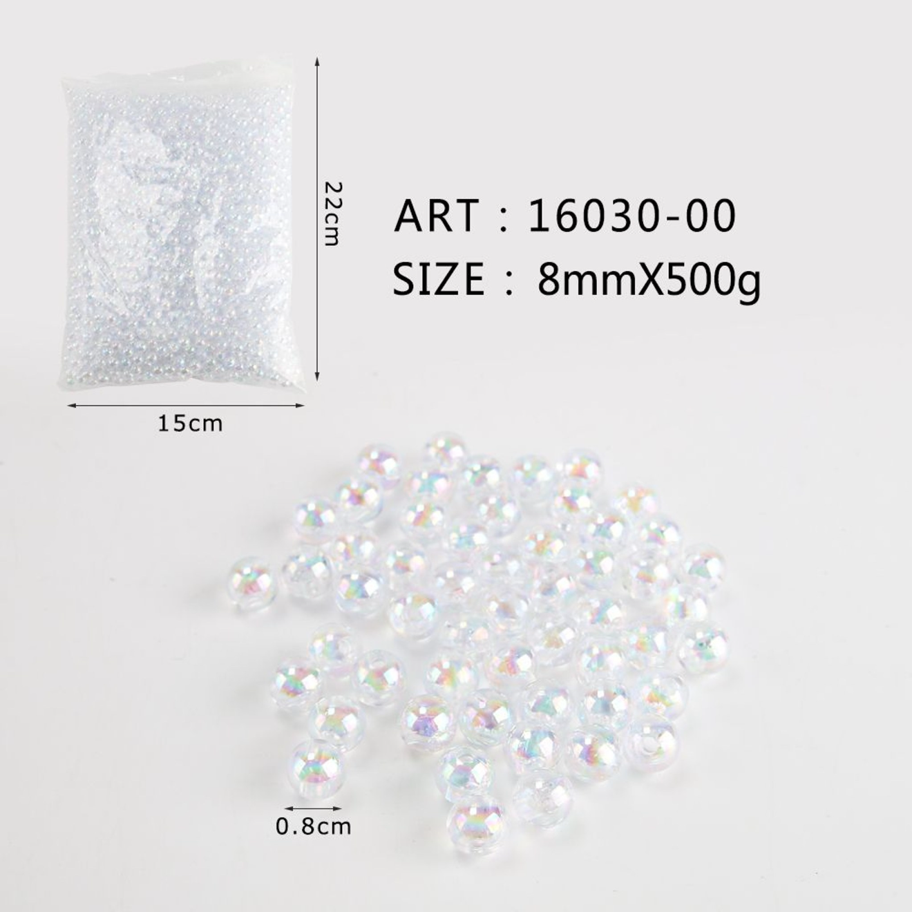 Perline 500gr specchiate trasparenti