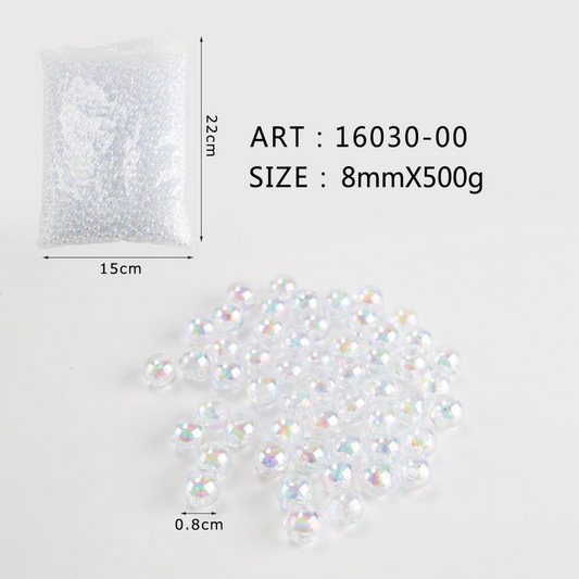 Perline 500gr specchiate trasparenti
