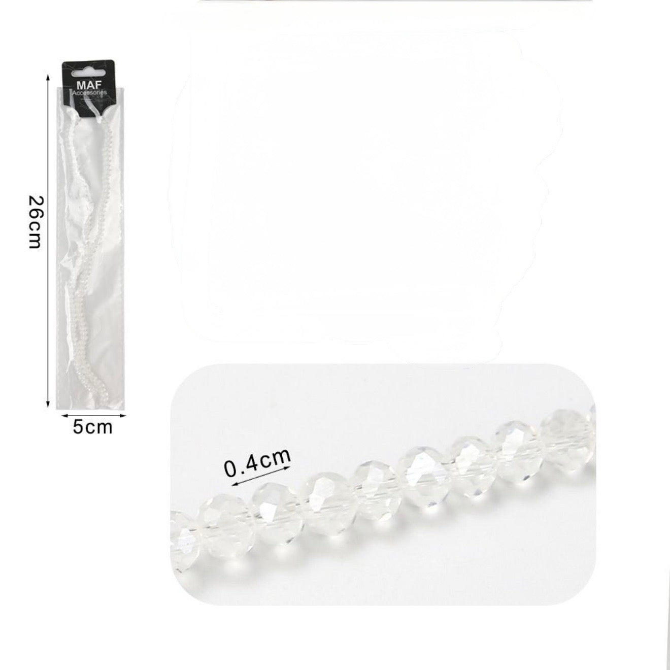 Cristalli in vetro 4mm trasparente AB