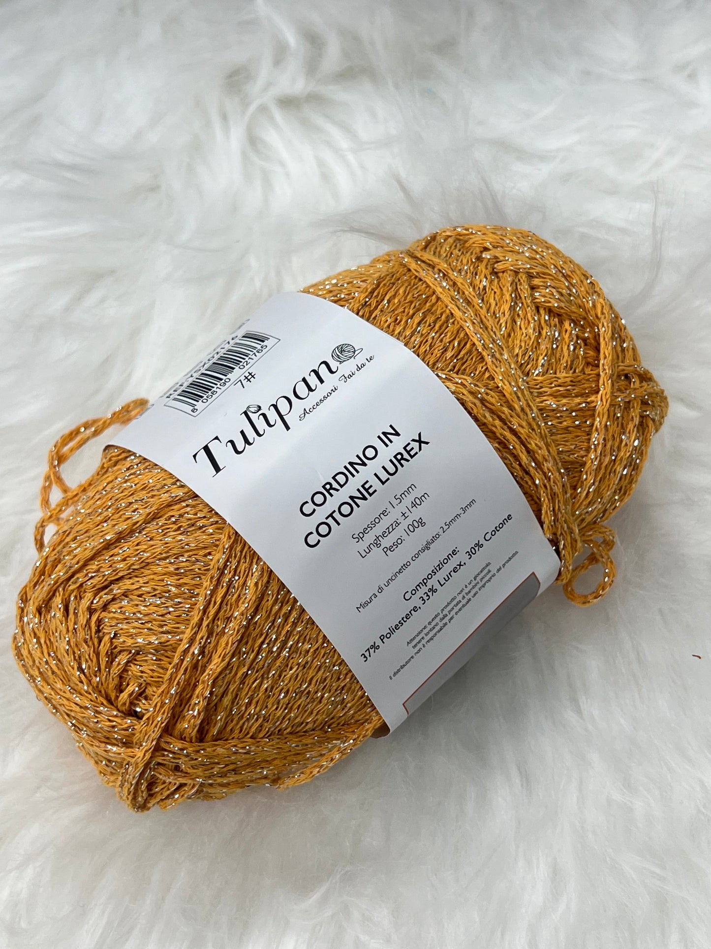 Cordino in cotone lurex 100gr