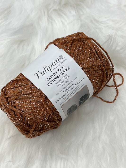 Cordino in cotone lurex 100gr