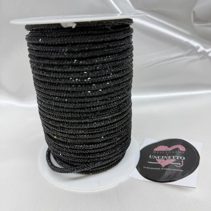Cordino strass 50metri nero