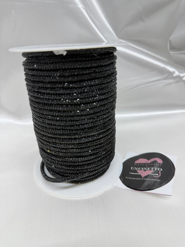Cordino strass 50metri nero