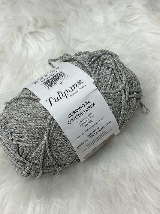 Cordino in cotone lurex 100gr