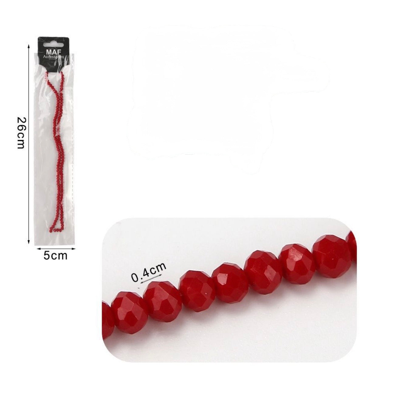 Cristalli in vetro 4mm bordeaux