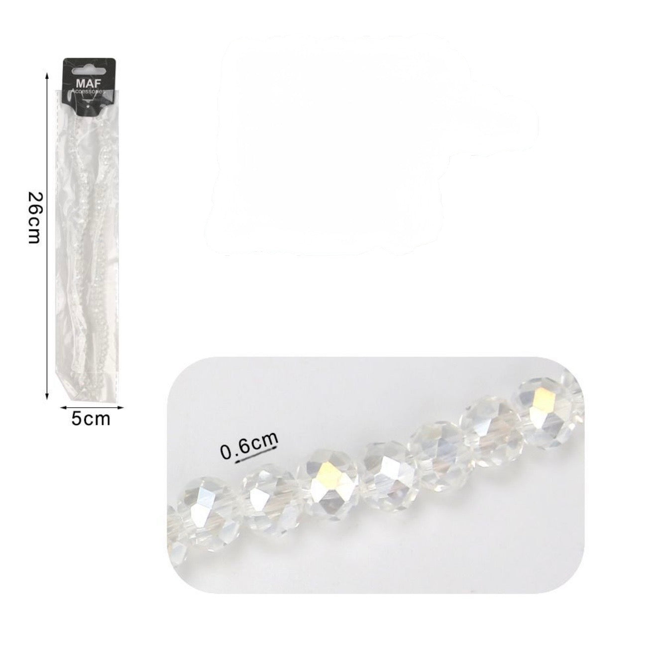Cristalli di vetro 6mm trasparenti AB
