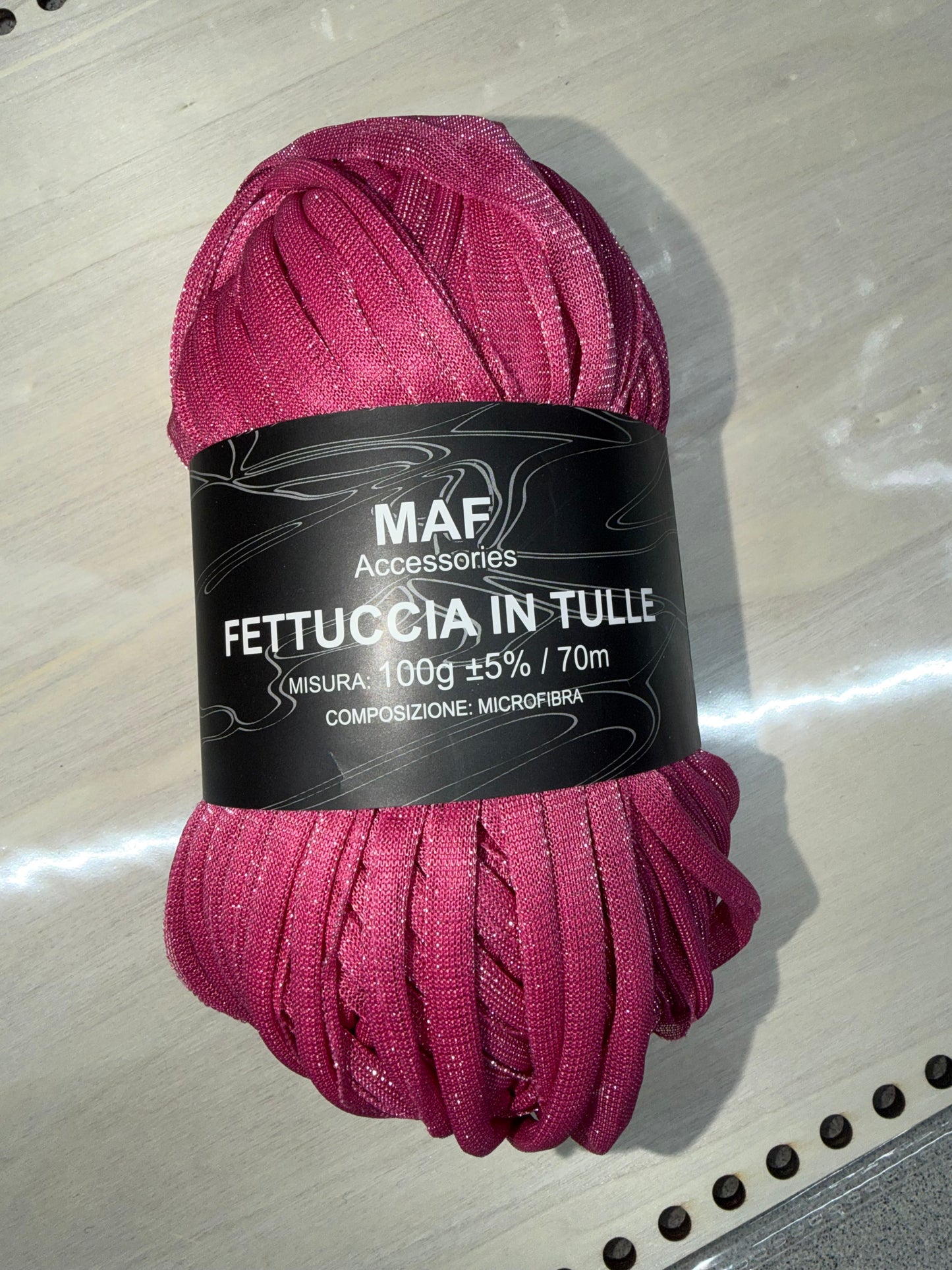 Fettuccia tulle lurex