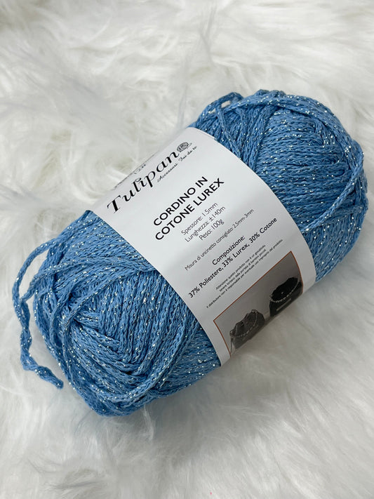 Cordino in cotone lurex 100gr