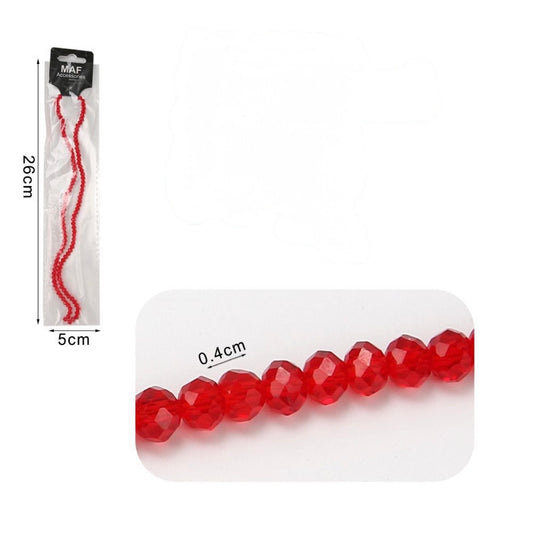 Cristalli in vetro 4mm rosso trasparente