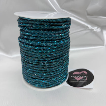Cordino strass 50metri ottanio