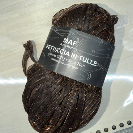 Fettuccia tulle lurex