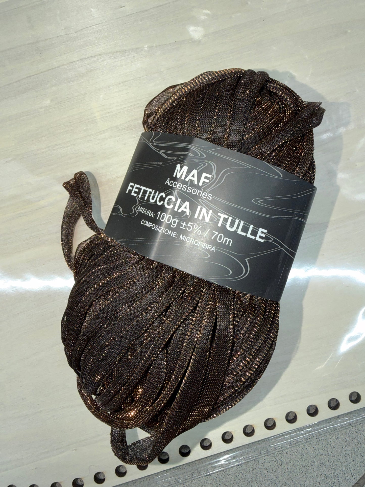 Fettuccia tulle lurex