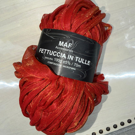 Fettuccia tulle lurex
