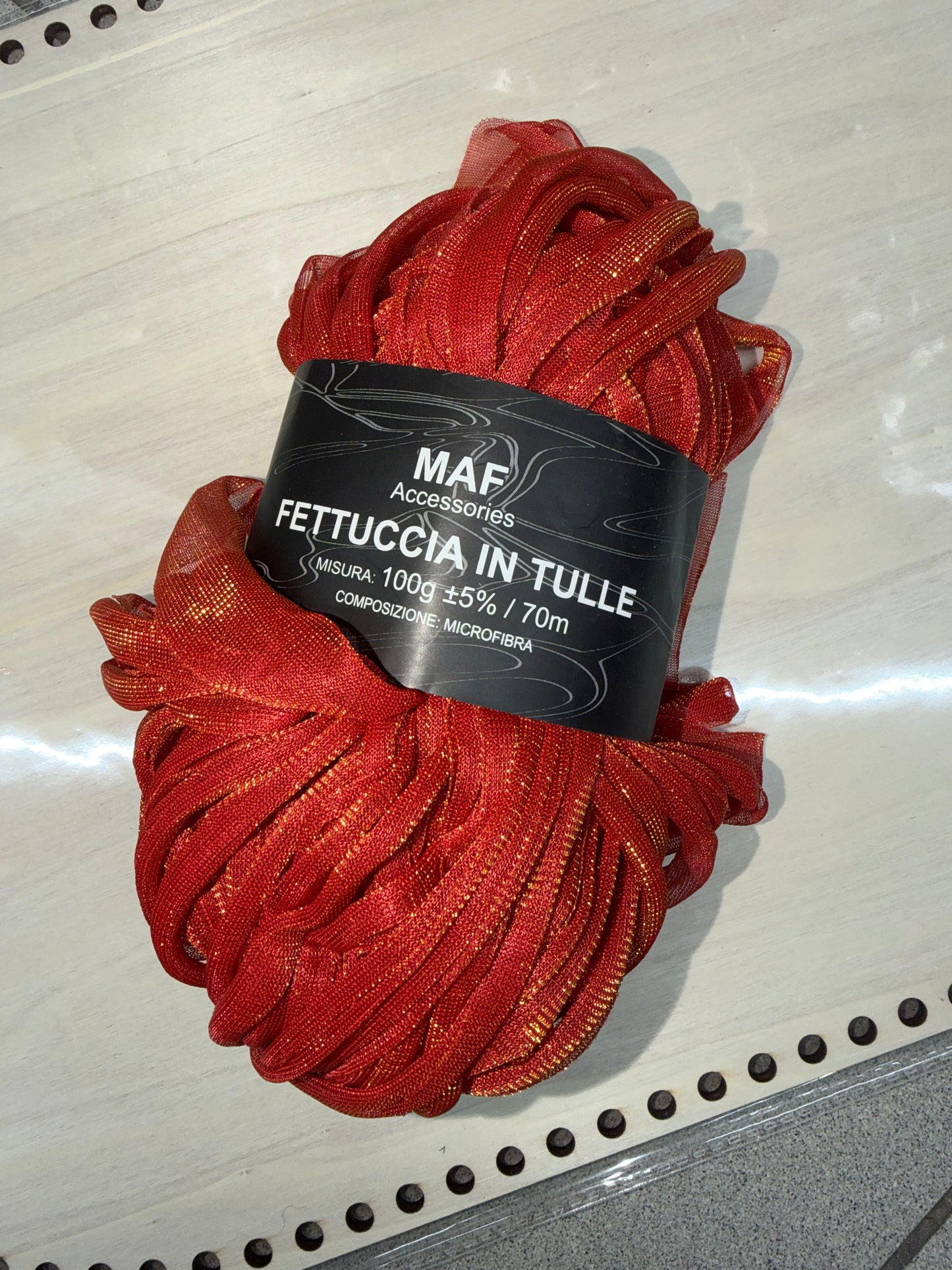 Fettuccia tulle lurex