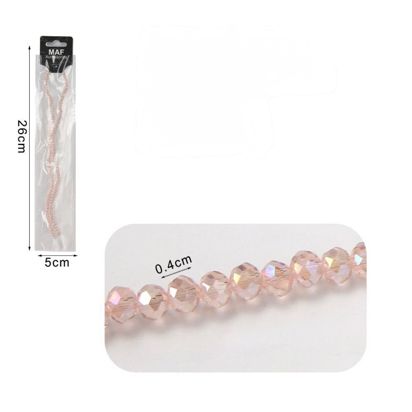Cristalli in vetro 4mm rosa trasparente AB
