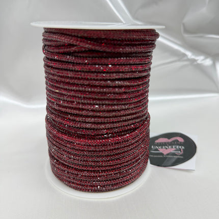 Cordino strass 50metri vinaccio
