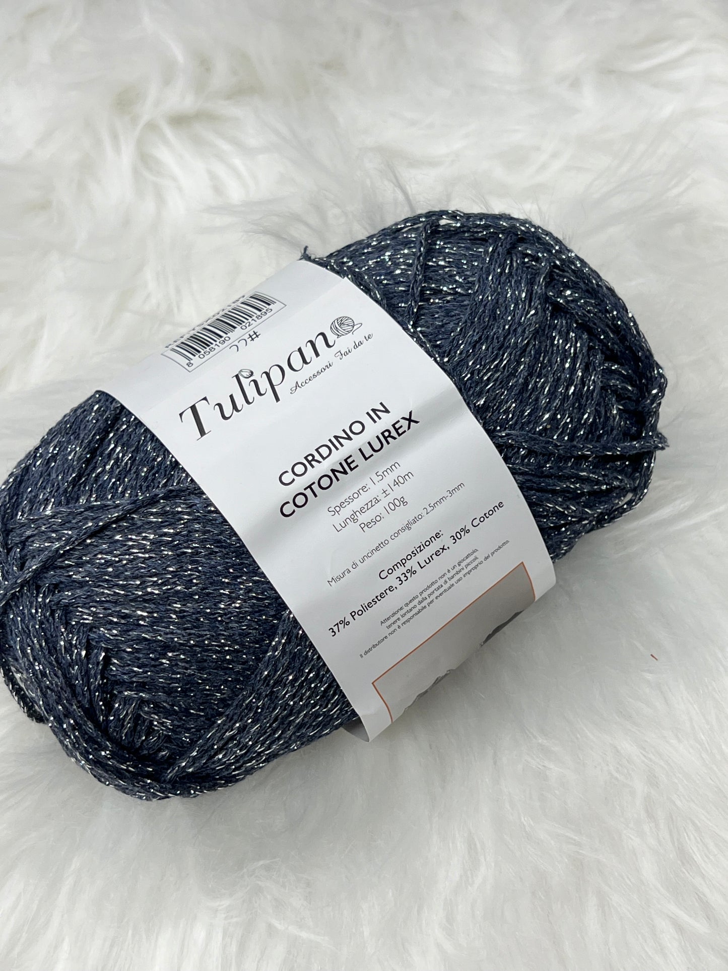 Cordino in cotone lurex 100gr