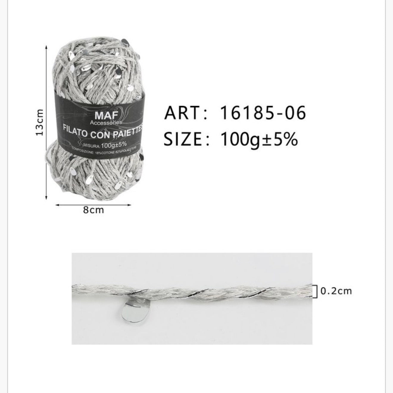 Filato Paiette 100gr #06
