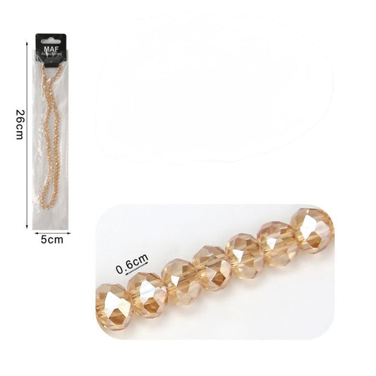 Cristalli di vetro 6mm champagne AB