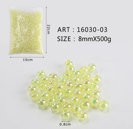 Perline 500gr specchiate giallo