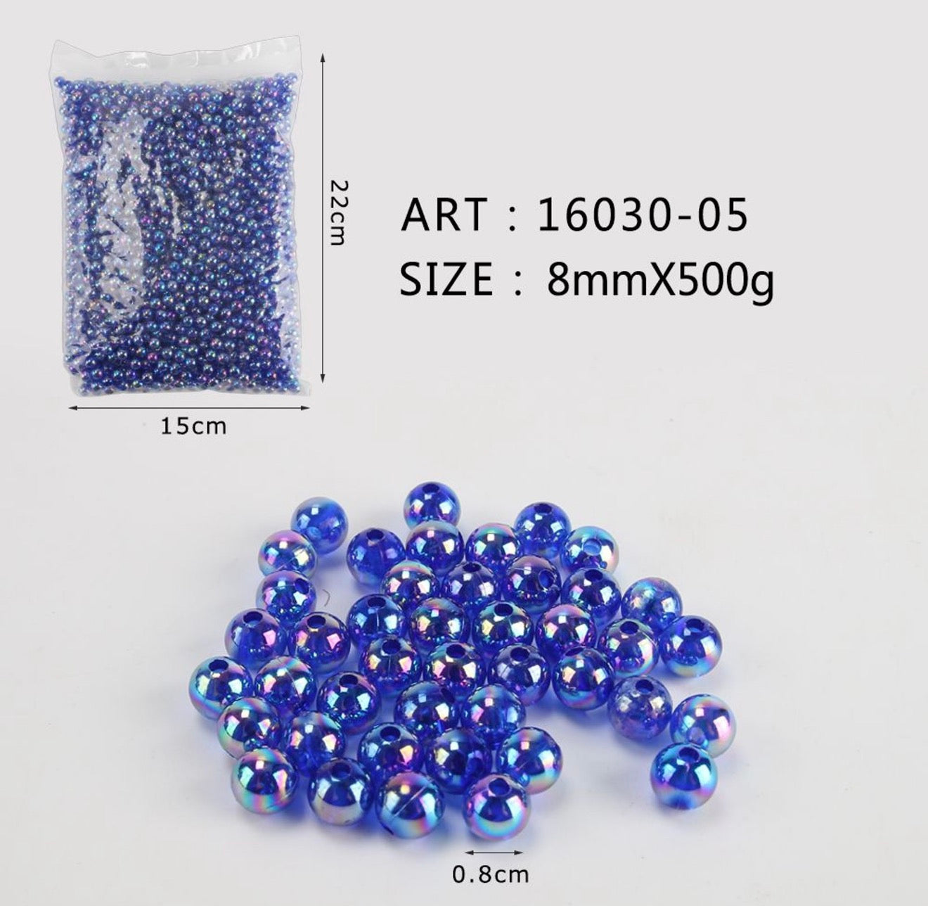 Perline 500gr specchiate blu