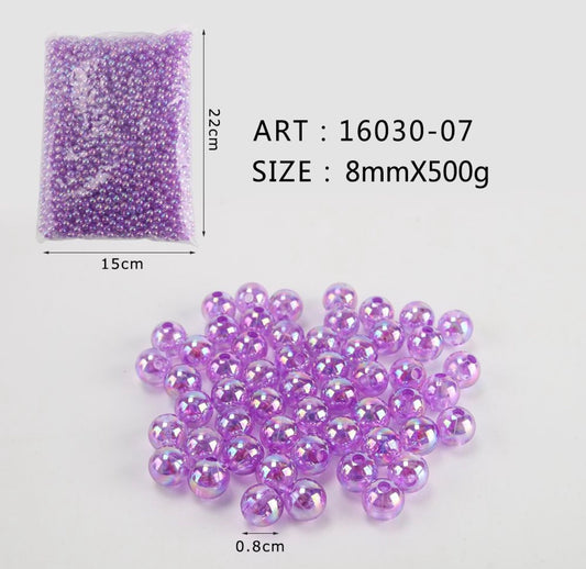 Perline 500gr specchiate viola