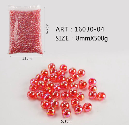 Perline 500gr specchiate rosso magenta