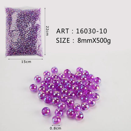 Perline 500gr specchiate viola scuro