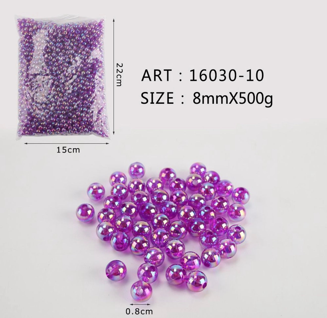 Perline 500gr specchiate viola scuro