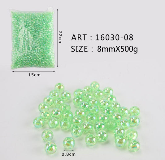 Perline 500gr specchiate verde