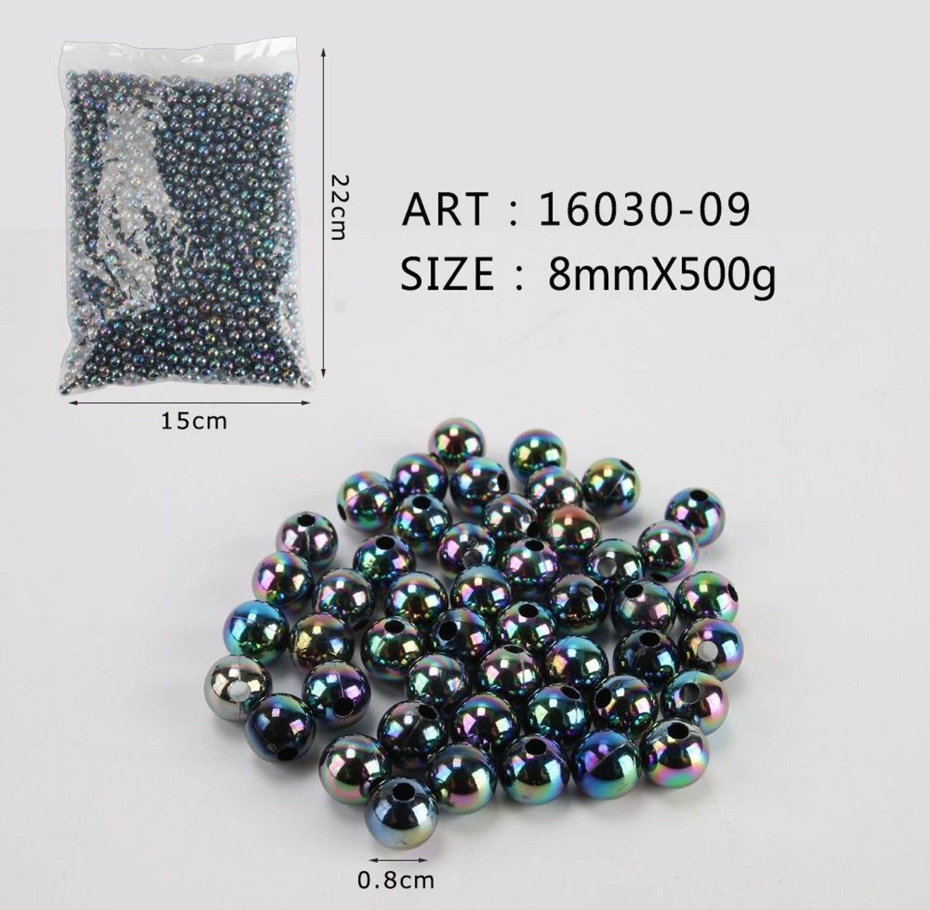 Perline 500gr specchiate titanio