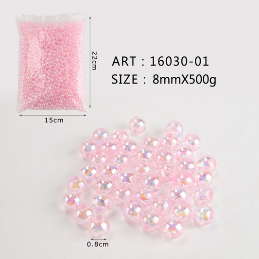 Perline 500gr specchiate rosa