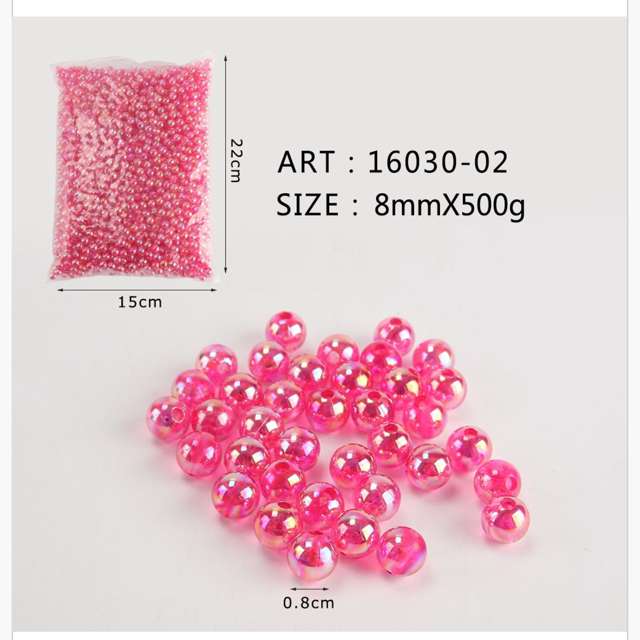 Perline 500gr specchiate fucsia