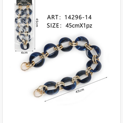 Manico in resina blu