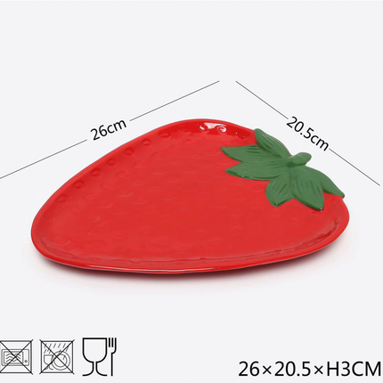 PIATTO CERAMICA FRAGOLA