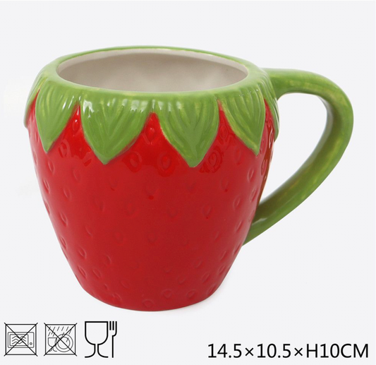 TAZZA CERAMICA FRAGOLA