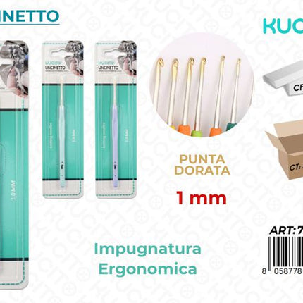 UNCINETTO PUNTA ORO 1MM