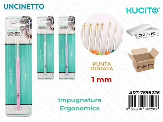 UNCINETTO PUNTA ORO 1MM