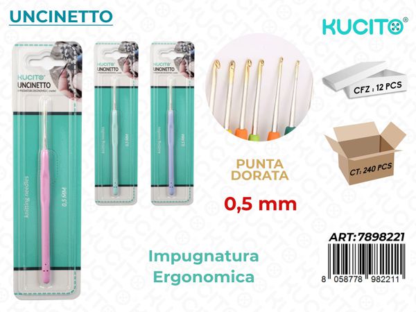UNCINETTO PUNTA ORO 0.5MM