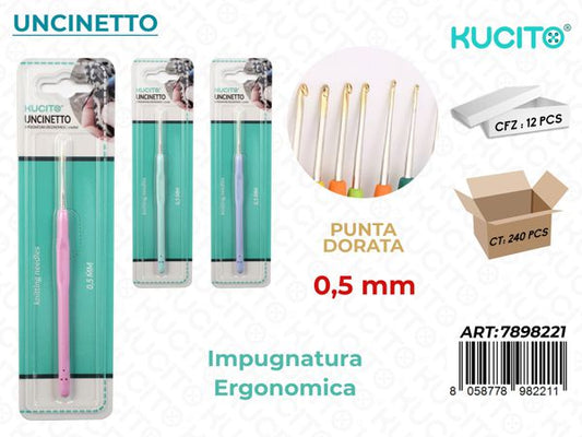 UNCINETTO PUNTA ORO 0.5MM