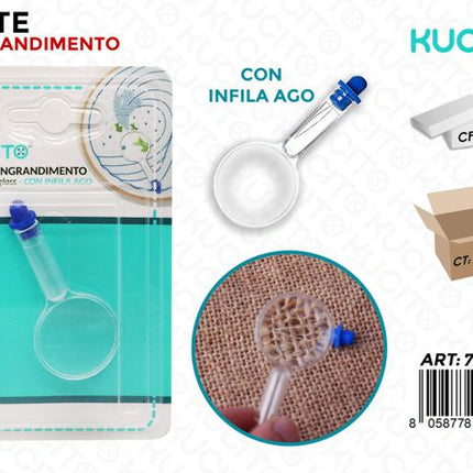 LENTE INGRANDIMENTO CON INFILA AGO
